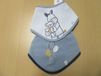 Noukie's set van 2 bandana slabbetjes 0-6m blauw