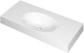 Wastafel INK Smooth Wastafel Polystone Midden Zonder Kraangat - 1000x450x90 mm - Glans Wit