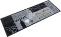 vidaXL Tapis de cuisine lavable imprimé vin 45x150 cm velours gris