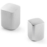 Viefe Möbelknopf BIN aus Aluminium, Chrom gebürstet - 15 x 15 mm Ausverkauf