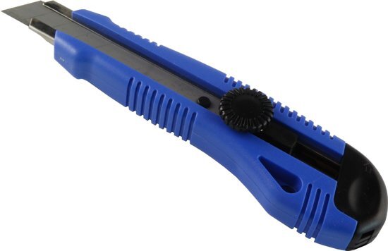 SDI - Afbreek-Hobbymes met schroef-lock; blauw; incl. 10 stuks 18mm mesjes