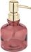Wenko Atessa Zeepdispenser Roze Glas Goudkleurig Pompje 200ml