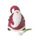 Excelsa Santa Claus suikerpot, keramiek, rood, 8,5 x 8,5 x 11 cm