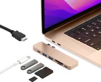 iMounts USB-C hub Macbook Air/Pro - HDMI - Thunderbolt 3 - Rose Gold (Goud)