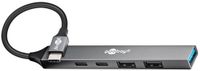 Goobay 74460 USB 3.2 Gen 1 Type-C Hub, 5000 Mbit/s, Licht Grijs