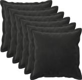 vidaXL Housse de coussin 6 pcs BOIS Noir 40 x 40 cm Velours