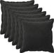vidaXL Housse de coussin 6 pcs BOIS Noir 40 x 40 cm Velours