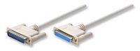 Manhattan 4.5m DB25 M/F Seriële Kabel Wit