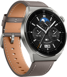Huawei Watch GT 3 Pro Smartwatch 46mm - Titanium - Grey Leather Strap