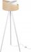 Trépied lampadaire, bois, jute, abat-jour, 45 cm