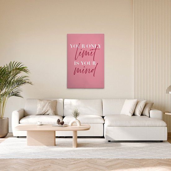 A.S. Création Canvas Limit Mind | DD133076 | Roze | 50 x 50 cm | Voor binnen