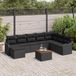 Maison Exclusive - Ensemble de jardin 9 pièces, ensemble de salon en polyrotin noir