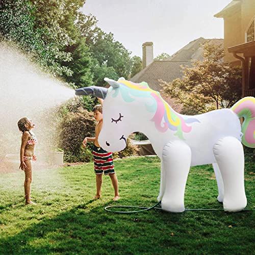 Float Joy Giant Opblaasbare Eenhoorn Sprinkler - Zomer Waterspeelgoed