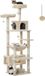 Shenzhen Haorui Industrial Technology Co., Ltd. Grand poteau griffoir 184 cm pour grands chats avec poteaux griffoirs en sisal et coussins - beige