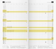 rido/idé Maandelijks vervangingskalender model M-planner (2025), 2 pagina's = 1 maand, A6, 32 pagina's, wit