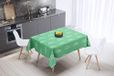 Bonamaison Tafelkleed, Anti-Mold, Sneldrogend, Waterdicht, 100% Polyester Tafellaken, Petroleum Groen, Wit, 140 x 140 Cm