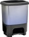 GREAT PLASTIC PEDAL huisvuilemmer KLASSE 10 liter blauw en zwart metallic kleur