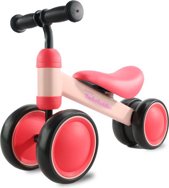LifeGoods TurboToddler Loopfiets - Roze - Kinderstep voor Jongens en Meisjes - Vanaf 1 Jaar