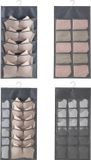 Organisateur de lingerie suspendu - Organisateur de soutien-gorge - Rangement double face - Compartiments en maille avec 45 poches - Pliable - Tissu