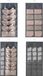 Organisateur de lingerie suspendu - Organisateur de soutien-gorge - Rangement double face - Compartiments en maille avec 45 poches - Pliable - Tissu