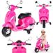 Vespa Scooter électrique pour enfants, moto pour enfants avec roues et siège en plastique, lecteur MP3, connexion USD MicroSD AUX (Fuchsia - sans boîte)