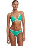 Urban Classics Retro Triangle Bikini set Groen/Wit XL