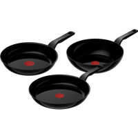 Tefal Renew Black Keramische Koekenpannenset 24 + 28 cm + Wokpan 28 cm