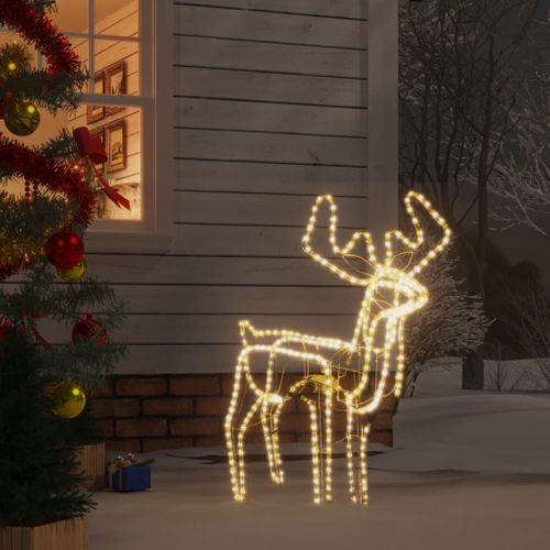 vidaXL kerstfiguur rendier inklapbaar met 192 LED lampjes warm wit