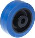 Blickle 80 mm (3 inch) wielen van blauw rubber met nylon hart, zeer stevig, draagvermogen 560 kg, set van 4
