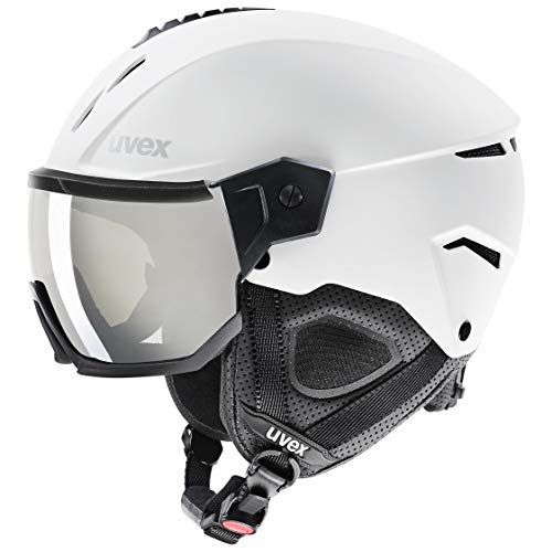 UVEX instinct visor Skihelm Unisex-Volwassene - white-black mat - 59-61 cm