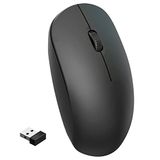 Ohfruit Desktop Mouse Lichtgewicht 2,4 GHz draadloze kantoormuis stabiele transmissie ergonomisch zwart