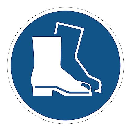 Ambiance Sticker Sticker - Veiligheidsschoenen verplicht - Ø 60 cm