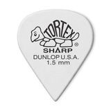 Dunlop Tortex® Sharp 1.5mm Plectrums - White (72 Pack)