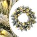 vidaXL - Couronne de Noël - Vert et Blanc - Ø 50 cm - PVC et PE - 25 LED