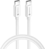 Forcell - Câble USB-C vers USB-C - 25 cm - 60W - Blanc