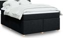 Maison Exclusive - Sommier à lattes de lit avec matelas Noir 160x200 cm Tissu