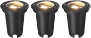 LEDVION Set van 3 LED Grondspot Buiten IP67 10W 230V GU10 rond zwart