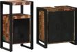 vidaXL Meuble de salle de bain set 2 pièces multicolore et noir 55 x 35 x 60 cm