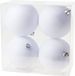 Billiet - Vanlaere 8x Boules de Noël blanches en plastique 10 cm - Glitter
