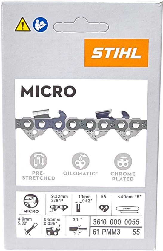 Stihl Accessoires STIHL Picco Micro Mini 3 zaagketting 40 cm 3/8" P 1,1 mm 55 TG