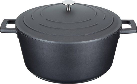 Masterclass Braadpan - 28cm - 5 Liter - Gietaluminium - Zwart