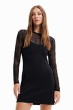 Desigual Vest_night 2000 Black dames casual jurk