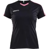 Craft Progress Contrast Shirt Korte Mouw Dames - Zwart / Roze | Maat: L