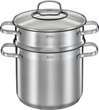 Rösle Elegance Pastapan - 20 cm - Met Deksel - 5 Liter - RVS/Glas