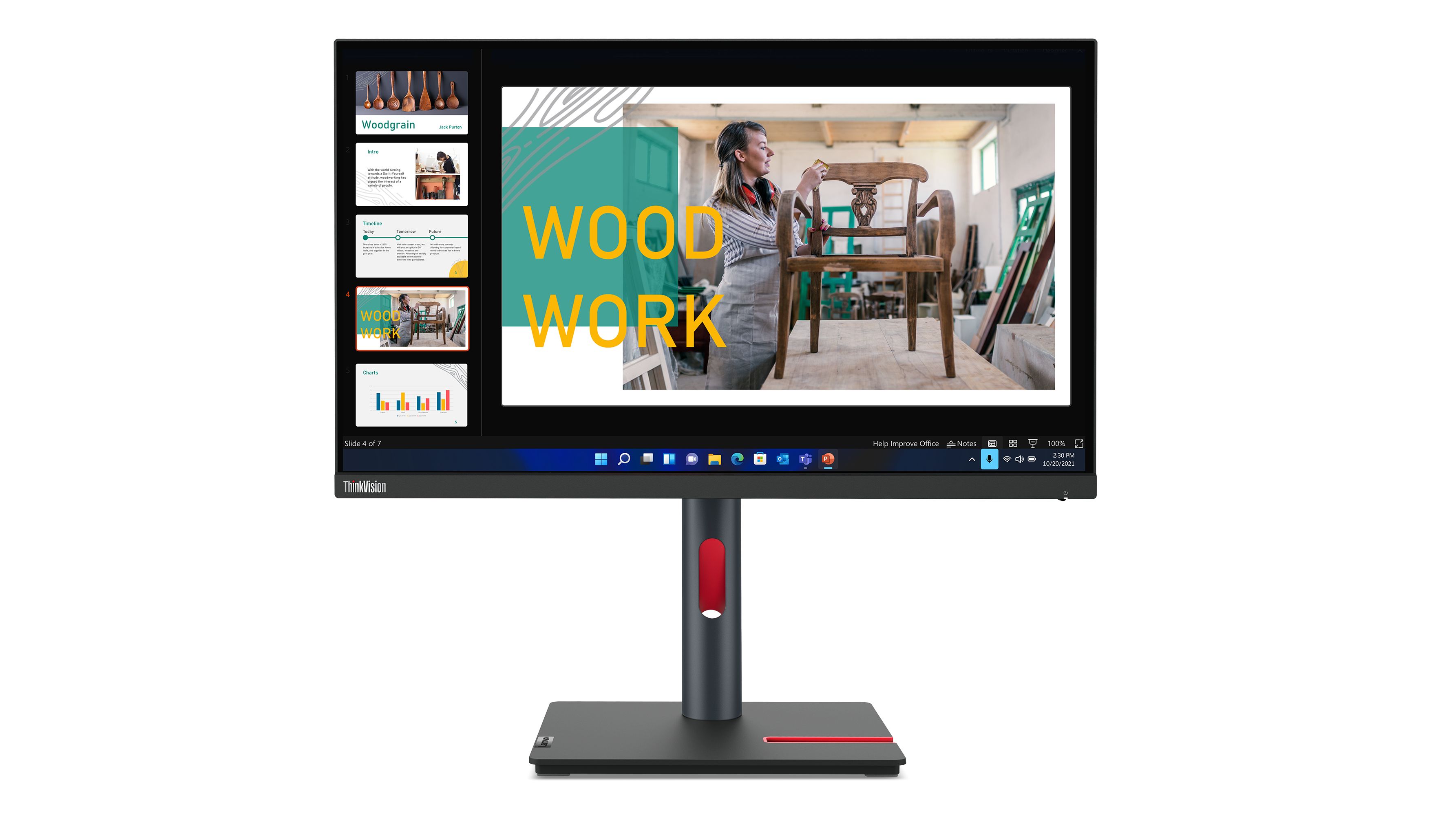 Lenovo ThinkVision P24q-30 23.8" QHD Monitor - Black