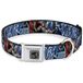 Hondenhalsband Avengers Thor Hammer Action Pose Galaxy Blues Wit Hondenhalsband Veiligheidsgordel Gesp