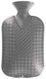 Merkloos / Sans marque Fashy Gmbh Warmwater kruik - grijs - geribbeld - 2 liter - bedkruik