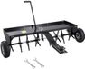 Latios Aérateur de gazon - Modèle traîné - 150 x 98 x 88,5 cm - Attelage universel - Pour tracteur de pelouse/tondeuse autoportée - Pointes en fer
