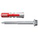 fischer DUOPOWER 8 x 40 S met ETA, universele pluggen met veiligheidsschroef, 2-componentenpluggen, kunststof pluggen voor bevestiging in beton, baksteen, gipsplaat enz., 50 pluggen + 50 schroeven