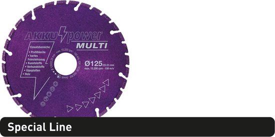 Rotec Diamantzaagblad 'Multi Accu-Power' ø125x1,8xø10,0